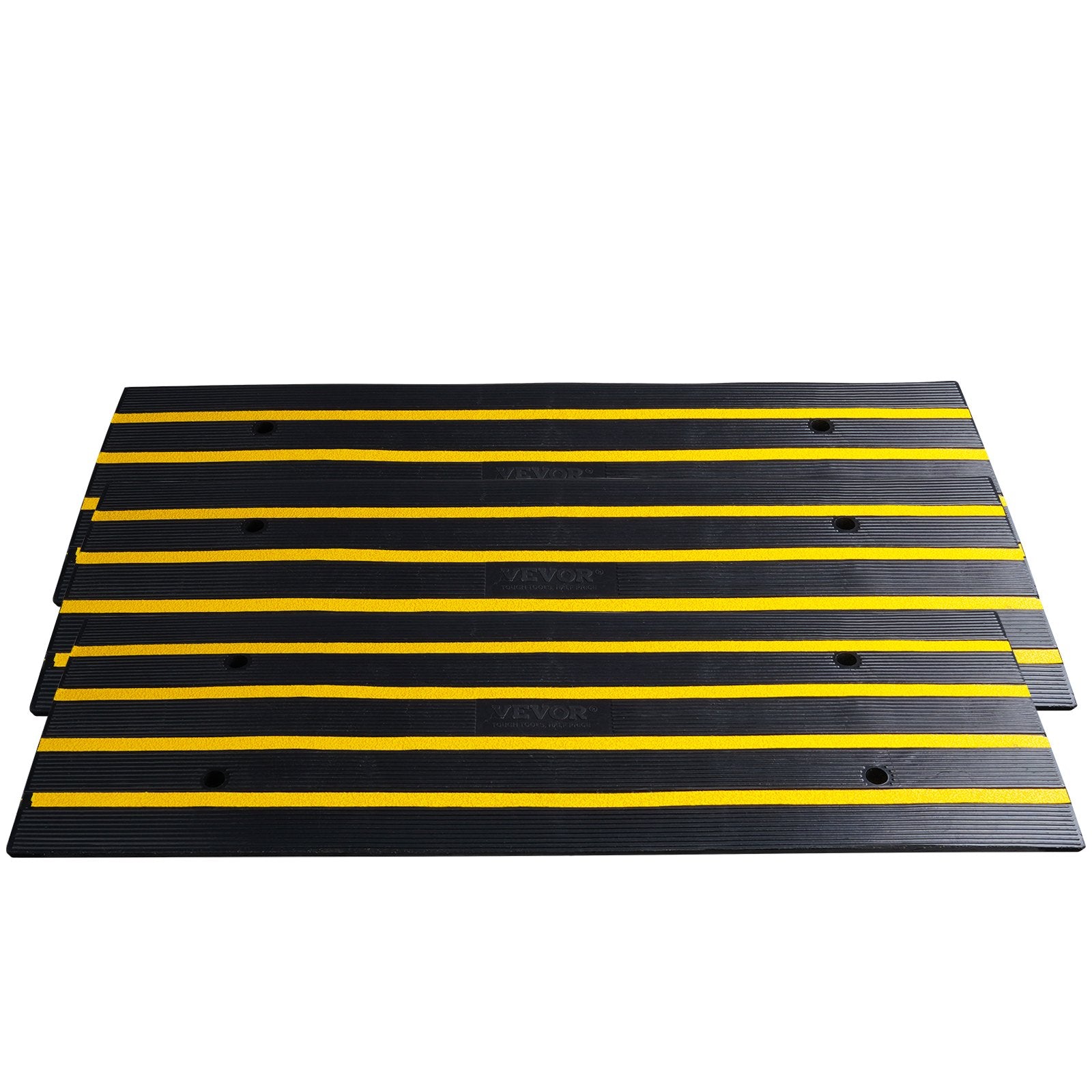 VEVOR Curb Ramp Rubber Driveway Ramp 3 Pack 2.6" Rise 15T Load Threshold Ramp
