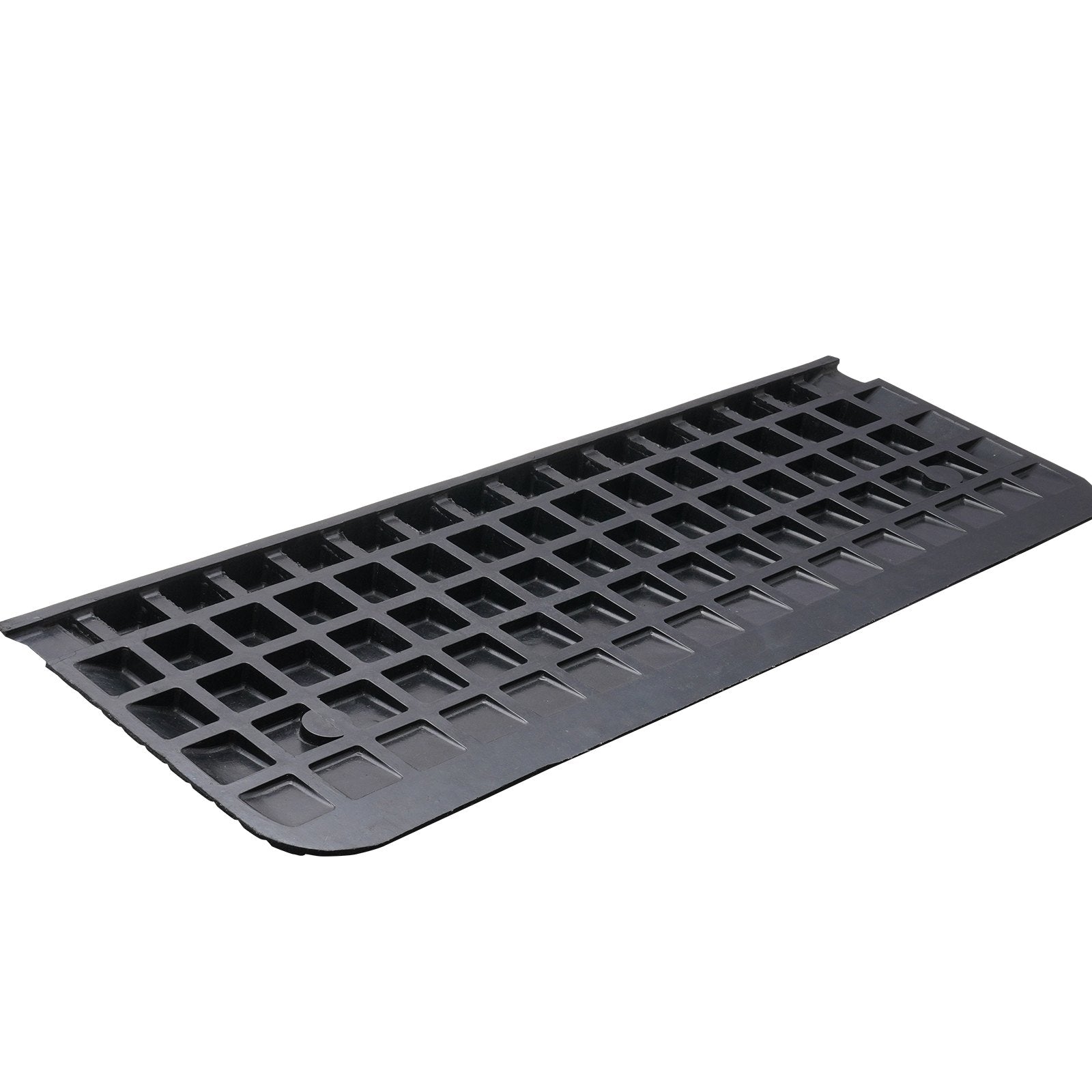 VEVOR Rubber Threshold Ramp, 5.08 cm Rise Threshold Ramp Doorway, Recycled Rubber Power Threshold Ramp Rated 15000 kg Load Capacity, Non-Slip Surface Rubber Solid Threshold Ramp for Wheelchair and Scooter
