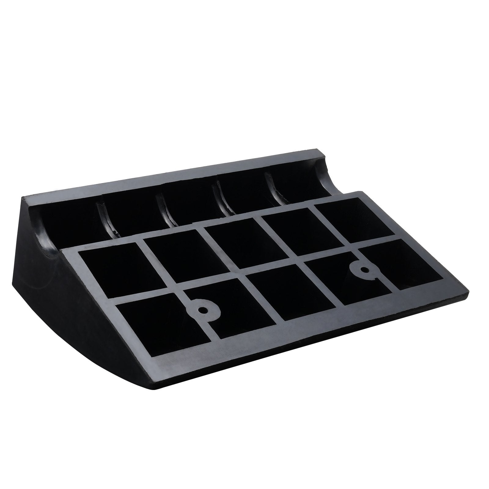VEVOR Rubber Curb Ramp 15.2 cm Rise Height Sidewalk Curb Ramp, 37 cm Width 49.1 cm Length Driveway Ramp for Curb, 15T Heavy Duty Rubber Ramp for Forklifts, Trucks, Buses, Cars, Wheelchairs, Bikes