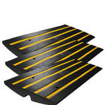 VEVOR Curb Ramp Rubber Driveway Ramp 3 Pack 2.6" Rise 15T Load Threshold Ramp