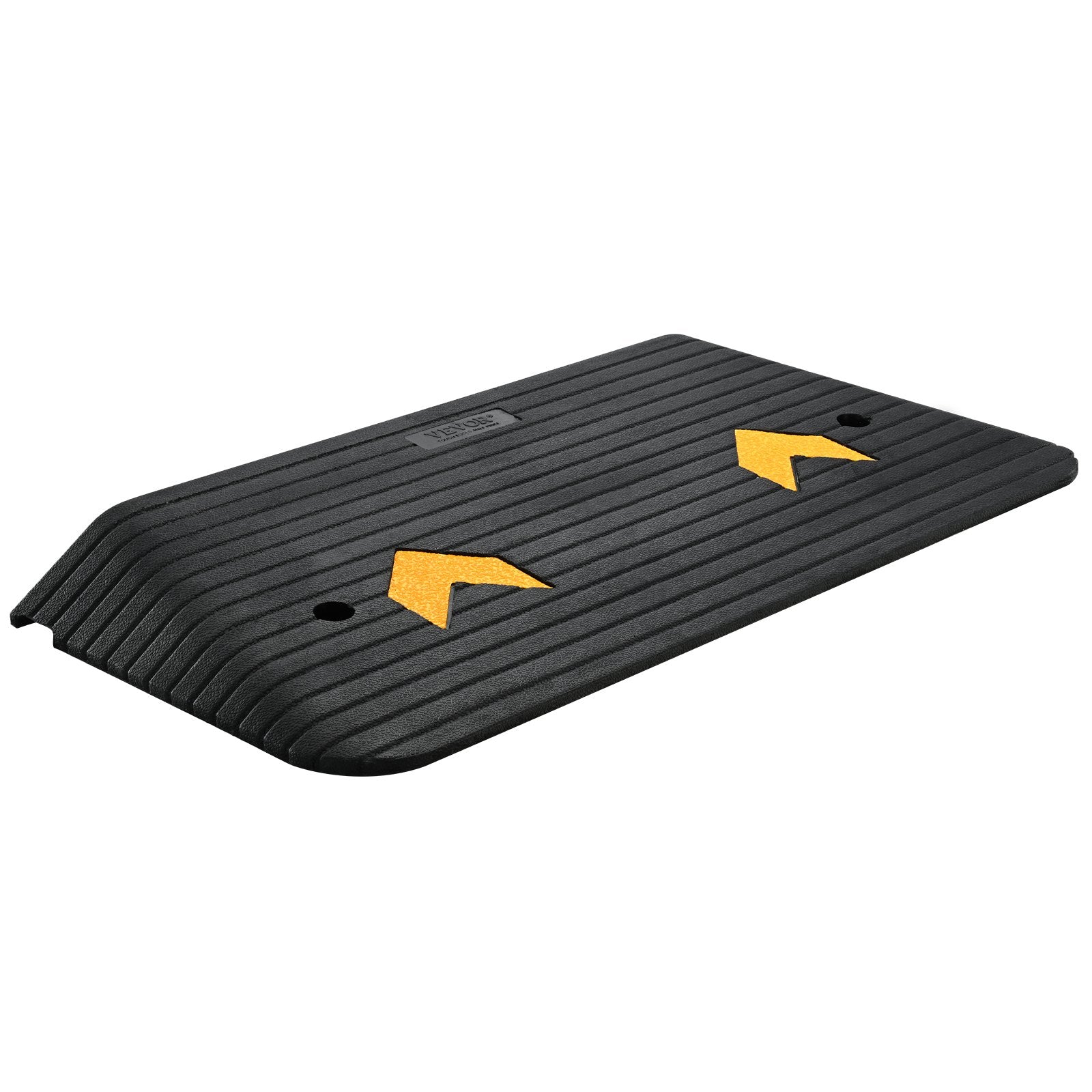 VEVOR Upgraded Rubber Threshold Ramp, 3" Rise Door Ramp with 1 Channel, Natural Rubber Car Ramp with Non-Slip Textured Surface, 33069 lbs Load Capacity Curb Ramp for Wheelchair and Scooter