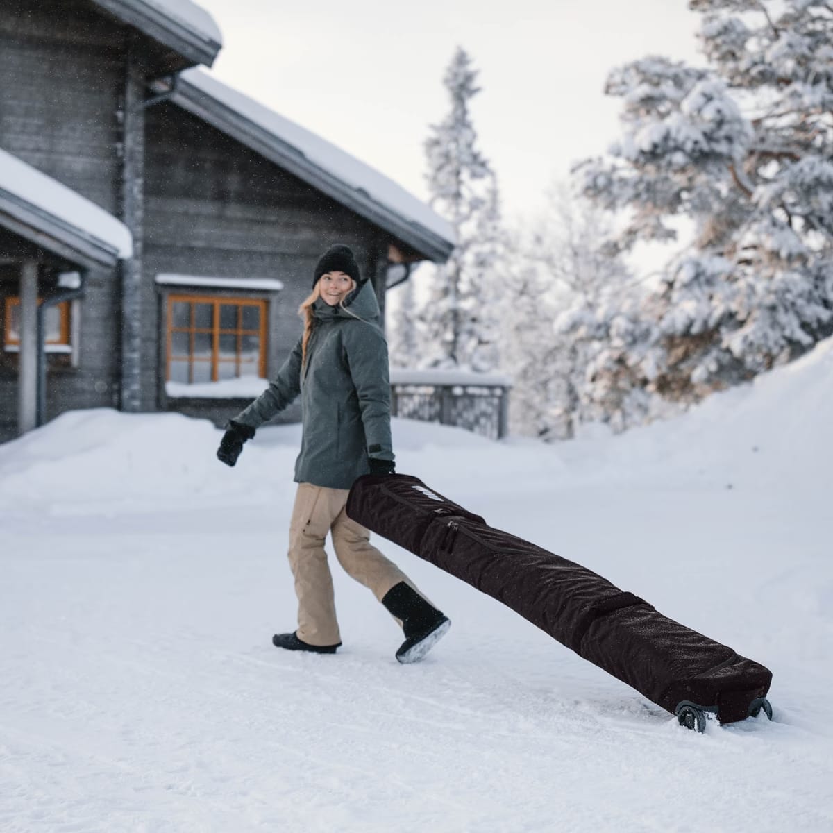 Thule 5170 Roundtrip Rolling Ski Bag 175cm Black
