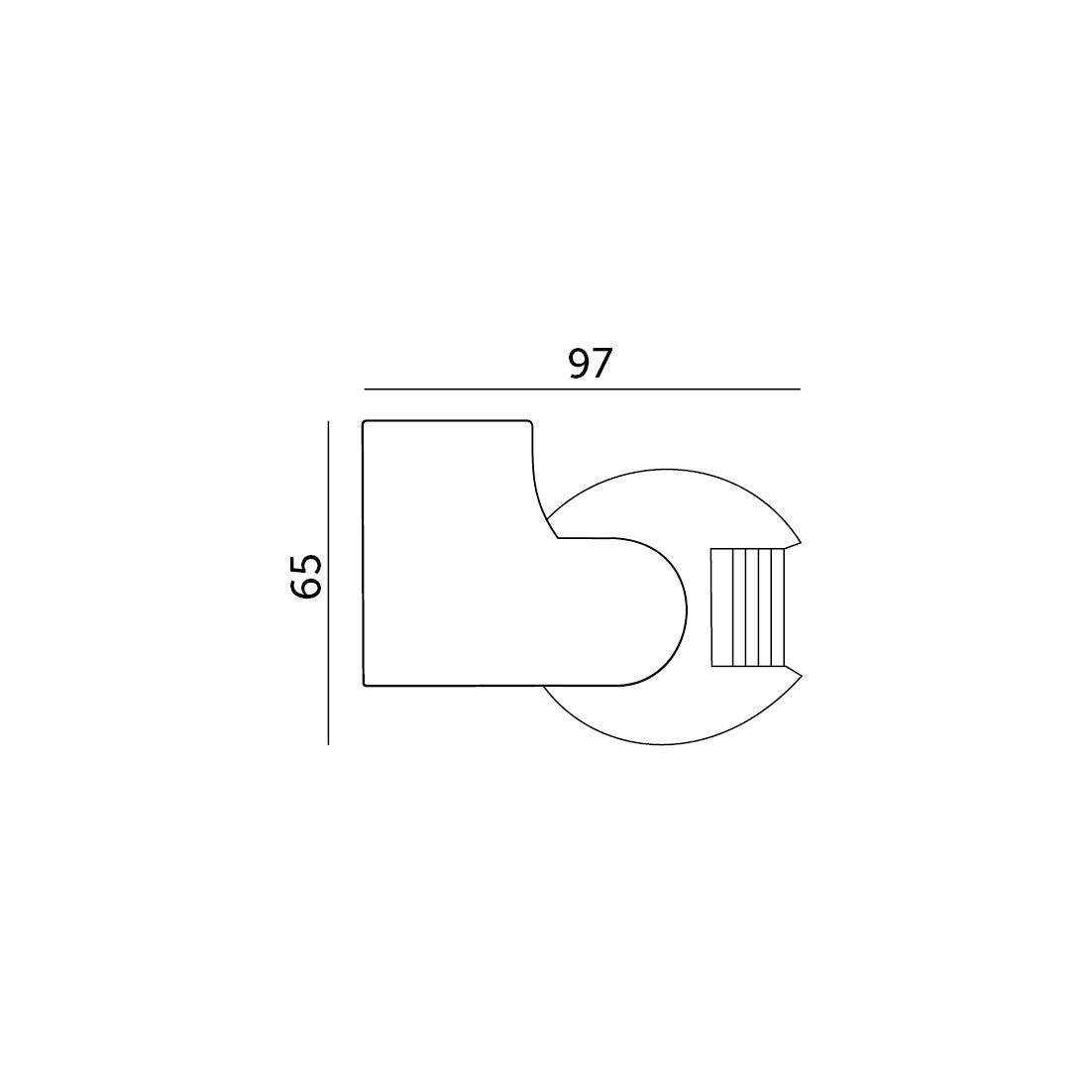 Motion sensor LX39 IP44 180° PIR white Kobi Premium