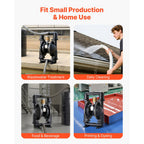 VEVOR Air Operated Double Diaphragm Pump, 598 L/min Max, Standard Inlet & Outlet Air Pneumatic Waste Oil Transfer Pump, Aluminum Alloy Body, Dual Diaphragms, for Diesel, Grease, Kerosene, Gasoline