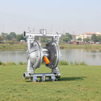 VEVOR Air Operated Double Diaphragm Pump, 25 L/min Max, Standard Inlet & Outlet Air Pneumatic Waste Oil Transfer Pump, Aluminum Alloy Body, Dual Diaphragms, for Diesel, Grease, Kerosene, Gasoline