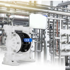VEVOR Air Double Diaphragm Pump 7GPM 100PSI Polypropylene Diaphragm Water Pump with 1.3 cm Inlet & Outlet Ports Air Pump Diaphragm 6900.7 cm Max Head Air-operated Diaphragm Pump with Sealed Ball Valve