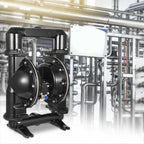 VEVOR Air-Operated Double Diaphragm Pump, 2 inch Inlet & Outlet, Aluminum Alloy Body, 75 GPM & Max 120PSI, Nitrile Diaphragm Transfer Pump for Petroleum, Diesel, Oil and Low Viscosity Fluids