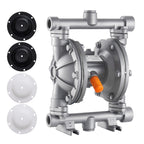 VEVOR Air Operated Double Diaphragm Pump, 25 L/min Max, Standard Inlet & Outlet Air Pneumatic Waste Oil Transfer Pump, Aluminum Alloy Body, Dual Diaphragms, for Diesel, Grease, Kerosene, Gasoline