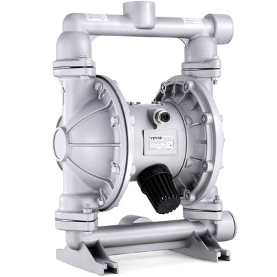 VEVOR Air Operated Double Diaphragm Pump, 44GPM, Max 115PSI Air Waste Oil Pneumatic Transfer Pump with 2 Extra Diaphragms, 3.8cm Inlet & Outlet Aluminum Alloy Diaphragm Pump for Diesel Grease Oil