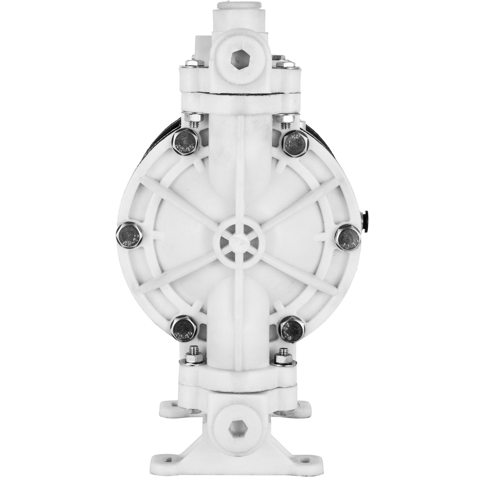 VEVOR Air-Operated Double Diaphragm Pump, Inlet & Outlet, Polypropylene Body, 9.46 L/min, PTFE Diaphragm Pneumatic Transfer Pump for Petroleum, Diesel, Oil & Low Viscosity Fluids