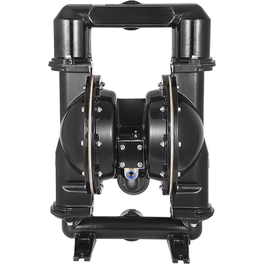 VEVOR Air-Operated Double Diaphragm Pump, 2 inch Inlet & Outlet, Aluminum Alloy Body, 75 GPM & Max 120PSI, Nitrile Diaphragm Transfer Pump for Petroleum, Diesel, Oil and Low Viscosity Fluids
