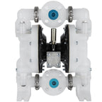 VEVOR Air-Operated Double Diaphragm Pump 25.4mm(1 inch) Inlet/Outlet 113 L/min(30GPM) Polypropylene Max 7 bar(100PSI) for Chemical and Industrial Use