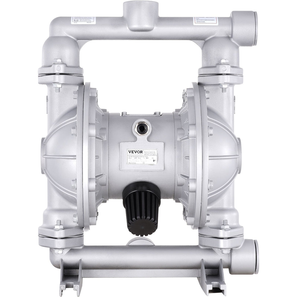 VEVOR Air Operated Double Diaphragm Pump, 44GPM, Max 115PSI Air Waste Oil Pneumatic Transfer Pump with 2 Extra Diaphragms, 3.8cm Inlet & Outlet Aluminum Alloy Diaphragm Pump for Diesel Grease Oil