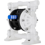VEVOR Air Double Diaphragm Pump 7GPM 100PSI Polypropylene Diaphragm Water Pump with 1.3 cm Inlet & Outlet Ports Air Pump Diaphragm 6900.7 cm Max Head Air-operated Diaphragm Pump with Sealed Ball Valve