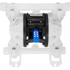 VEVOR Air Double Diaphragm Pump 7GPM 100PSI Polypropylene Diaphragm Water Pump with 1.3 cm Inlet & Outlet Ports Air Pump Diaphragm 6900.7 cm Max Head Air-operated Diaphragm Pump with Sealed Ball Valve