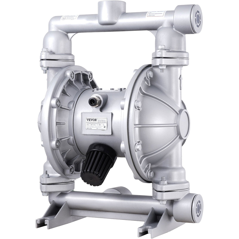 VEVOR Air Operated Double Diaphragm Pump, 44GPM, Max 115PSI Air Waste Oil Pneumatic Transfer Pump with 2 Extra Diaphragms, 3.8cm Inlet & Outlet Aluminum Alloy Diaphragm Pump for Diesel Grease Oil