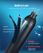VEVOR Scuba Tank, 0.5L Portable Diving Tank, Diving Oxygen Cylinder Support 5-10 Minutes Underwater Breathing, 98.43 ft Diving Depth, Refillable Snorkel Air Tank with Pump for Underwater Exploration
