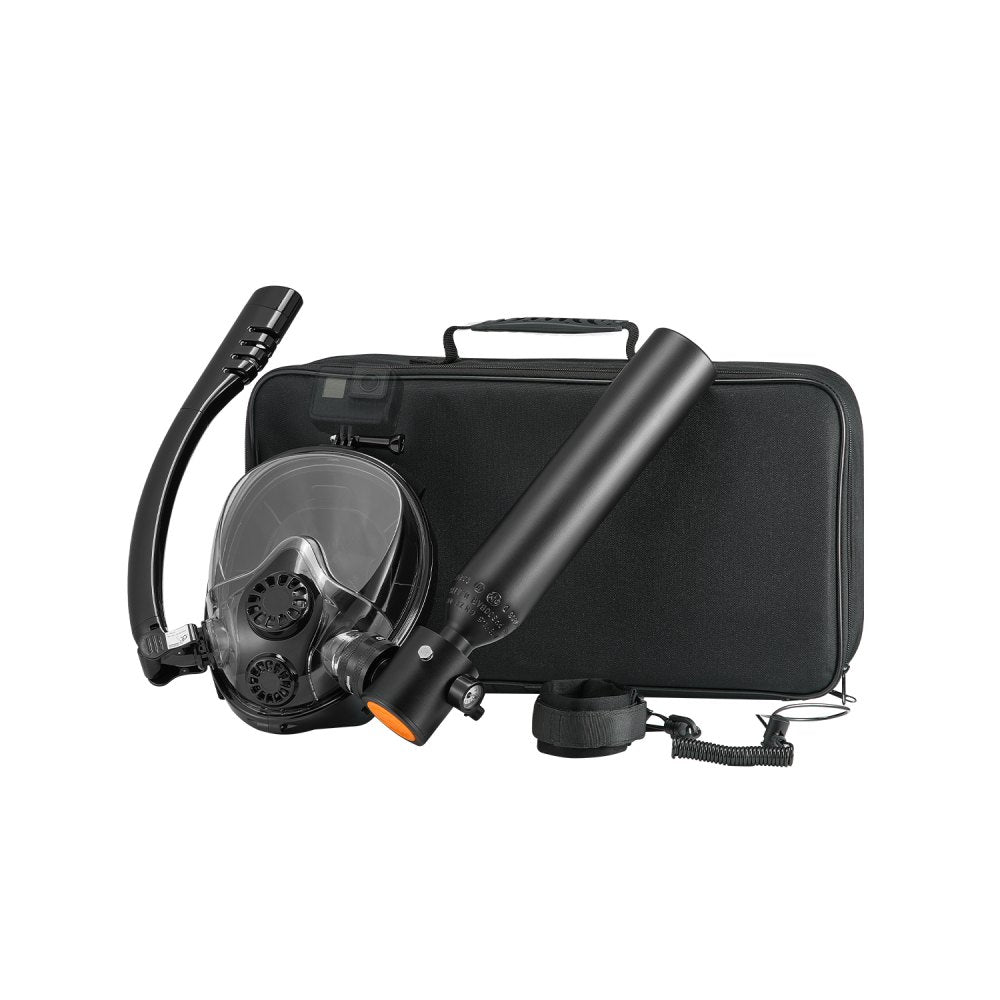 VEVOR Scuba Tank, 0.5L Portable Scuba Diving Tank, Diving Oxygen Cylinder Supports 5-10 Minutes Underwater Breathing, 32.81 ft Diving Depth, Lung Tank Kit with Snorkel Mask for Underwater Exploration