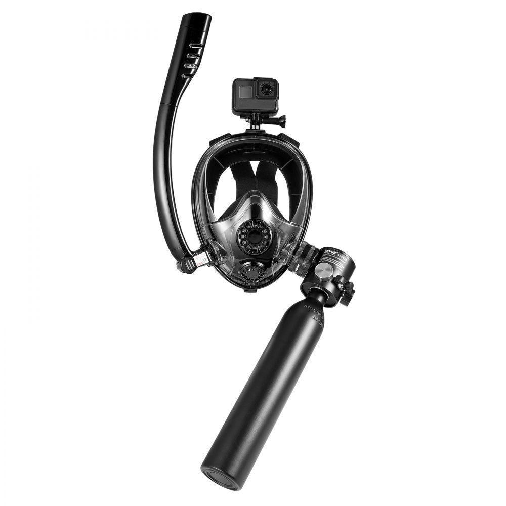 VEVOR Scuba Tank, 0.5L Portable Scuba Diving Tank, Diving Oxygen Cylinder Supports 5-10 Minutes Underwater Breathing, 32.81 ft Diving Depth, Lung Tank Kit with Snorkel Mask for Underwater Exploration