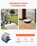 VEVOR Door Threshold Ramp, 26 mm Rise, Aluminum Alloy Threshold Ramp Rated 363 kg Load Capacity, Handicap Ramps for Home Steps for Wheelchair, Scooters, Power Chairs, Walkers, Bicycle, Tricycle
