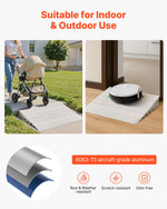 VEVOR Door Threshold Ramp 138 mm Rise Threshold Ramp for Wheelchair Rated 363 kg