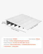 VEVOR Door Threshold Ramp, 138 mm Rise, Aluminum Alloy Threshold Ramp Rated 363 kg Load Capacity, Handicap Ramps for Home Steps for Wheelchair, Scooters, Power Chairs, Walkers, Bicycle, Tricycle