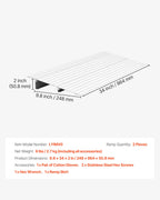 VEVOR Door Threshold Ramp, 59 mm Rise, Aluminum Alloy Threshold Ramp Rated 363 kg Load Capacity, Handicap Ramps for Home Steps for Wheelchair, Scooters, Power Chairs, Walkers, Bicycle, Tricycle
