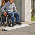 VEVOR Door Threshold Ramp, 26 mm Rise, Aluminum Alloy Threshold Ramp Rated 363 kg Load Capacity, Handicap Ramps for Home Steps for Wheelchair, Scooters, Power Chairs, Walkers, Bicycle, Tricycle