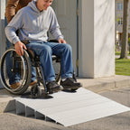 VEVOR Door Threshold Ramp, 138 mm Rise, Aluminum Alloy Threshold Ramp Rated 363 kg Load Capacity, Handicap Ramps for Home Steps for Wheelchair, Scooters, Power Chairs, Walkers, Bicycle, Tricycle