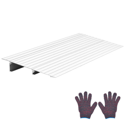 VEVOR Door Threshold Ramp, 59 mm Rise, Aluminum Alloy Threshold Ramp Rated 363 kg Load Capacity, Handicap Ramps for Home Steps for Wheelchair, Scooters, Power Chairs, Walkers, Bicycle, Tricycle