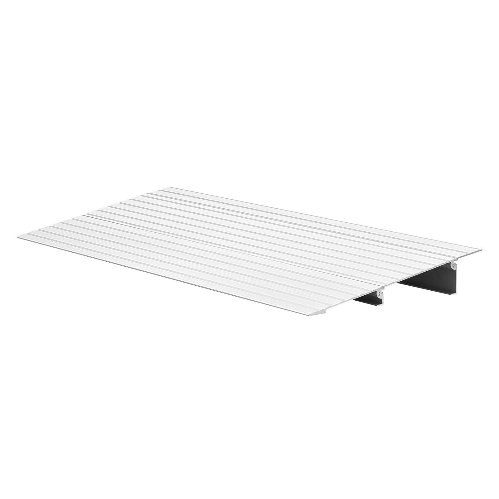 VEVOR Door Threshold Ramp, 59 mm Rise, Aluminum Alloy Threshold Ramp Rated 363 kg Load Capacity, Handicap Ramps for Home Steps for Wheelchair, Scooters, Power Chairs, Walkers, Bicycle, Tricycle