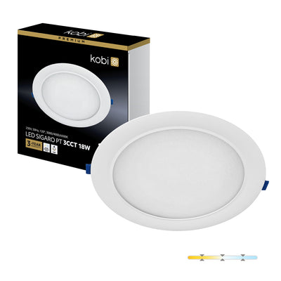 Downlight LED SIGARO CIRCLE PT 18W 3CCT Kobi Premium