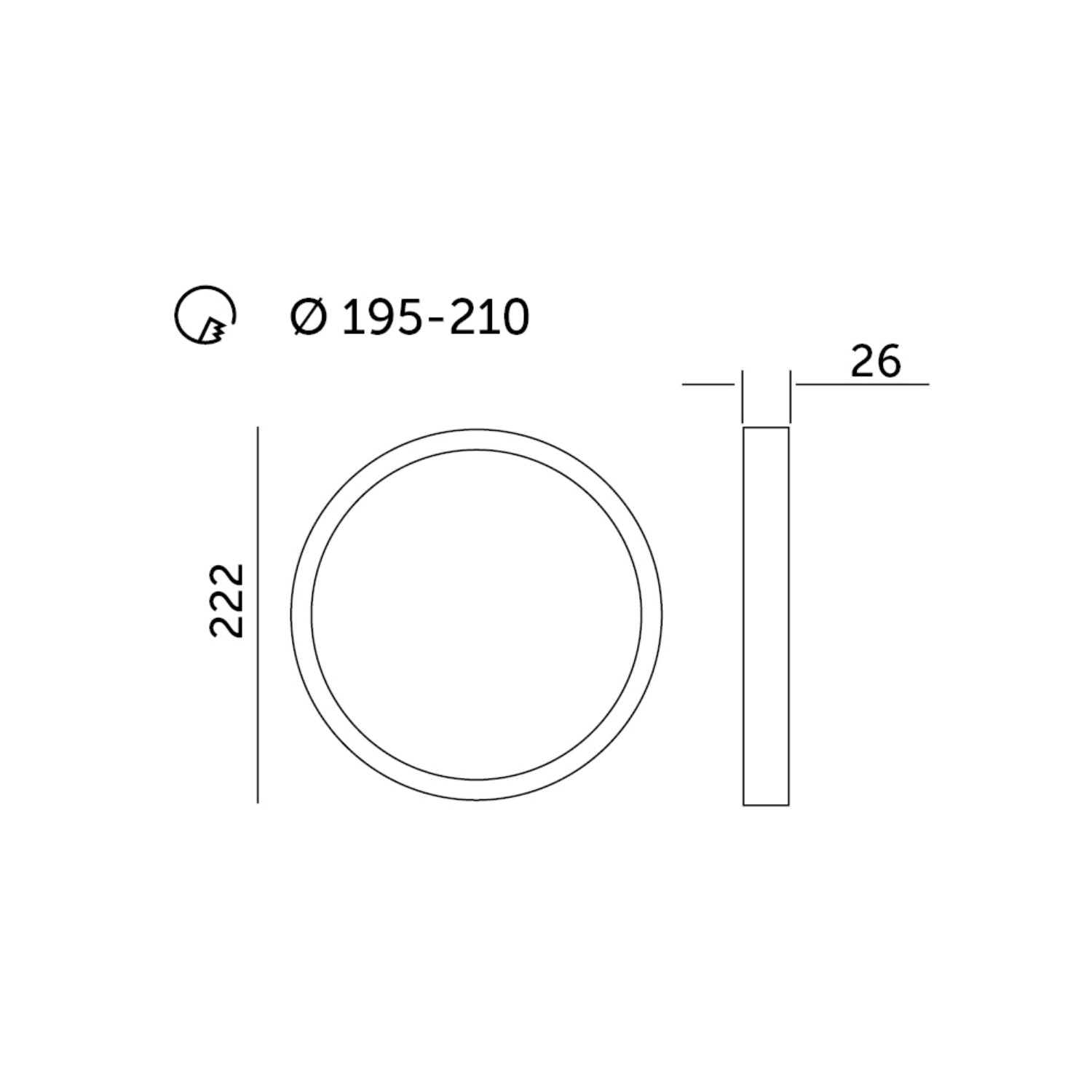 Downlight LED SIGARO CIRCLE PT 18W 4000K Kobi Premium