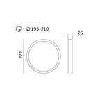 Downlight LED SIGARO CIRCLE PT 24W 4000K Kobi Premium