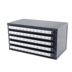 VEVOR Drill Bit Dispenser Cabinet, Five-Drawer Drill Bit Organizer Cabinet for #1 to #60 Steel Drill Dispenser Organizer Cabinet with Labels, Stackable Drill Dispenser for Drill Bit Storage