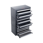 VEVOR Drill Bit Dispenser Cabinet, 3 Pieces Three-Drawer for Letter Sizes A to Z, Five-Drawer Drill Bit Organizer for Wire Gauge Sizes #1 to #60, Stackable for Drill Bit Storage
