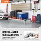 VEVOR Aluminum Dunnage Rack, 36” x 20” Commercial Food Floor Rack, 8” Off the Floor, 1000 lbs Capacity All-Welded Aluminum Storage Rack, for Storage in Restaurants, Kitchens, Garages and Vehicles