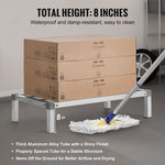 VEVOR Aluminum Dunnage Rack, 36” x 20” Commercial Food Floor Rack, 8” Off the Floor, 1000 lbs Capacity All-Welded Aluminum Storage Rack, for Storage in Restaurants, Kitchens, Garages and Vehicles