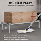 VEVOR Aluminum Dunnage Rack, 60” x 20” Commercial Food Floor Rack, 12” Off the Floor, 1000 lbs Capacity All-Welded Aluminum Storage Rack, for Storage in Restaurants, Kitchens, Garages and Vehicles