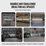 VEVOR Aluminum Dunnage Rack, 36” x 20” Commercial Food Floor Rack, 8” Off the Floor, 1000 lbs Capacity All-Welded Aluminum Storage Rack, for Storage in Restaurants, Kitchens, Garages and Vehicles
