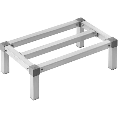 VEVOR Aluminum Dunnage Rack, 24” x 14” Commercial Food Floor Rack, 8” Off the Floor, 1000 lbs Capacity Adjustable Aluminum Storage Rack, for Storage in Restaurants, Kitchens, Garages and Vehicles