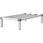 VEVOR Aluminum Dunnage Rack, 36” x 20” Commercial Food Floor Rack, 8” Off the Floor, 1000 lbs Capacity All-Welded Aluminum Storage Rack, for Storage in Restaurants, Kitchens, Garages and Vehicles