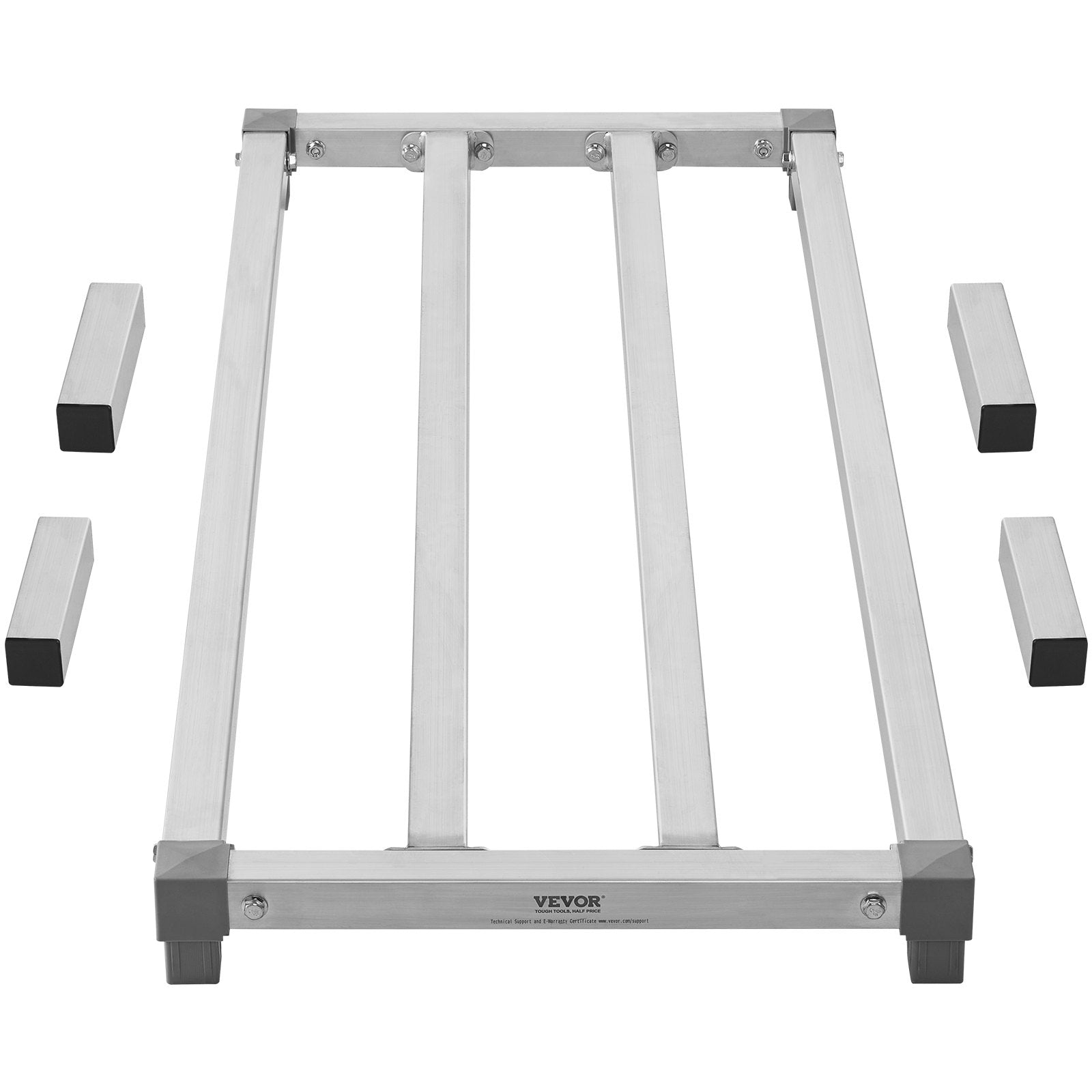 VEVOR Aluminum Dunnage Rack, 48” x 20” Commercial Food Floor Rack, 8” Off the Floor, 1000 lbs Capacity All-Welded Aluminum Storage Rack, for Storage in Restaurants, Kitchens, Garages and Vehicles