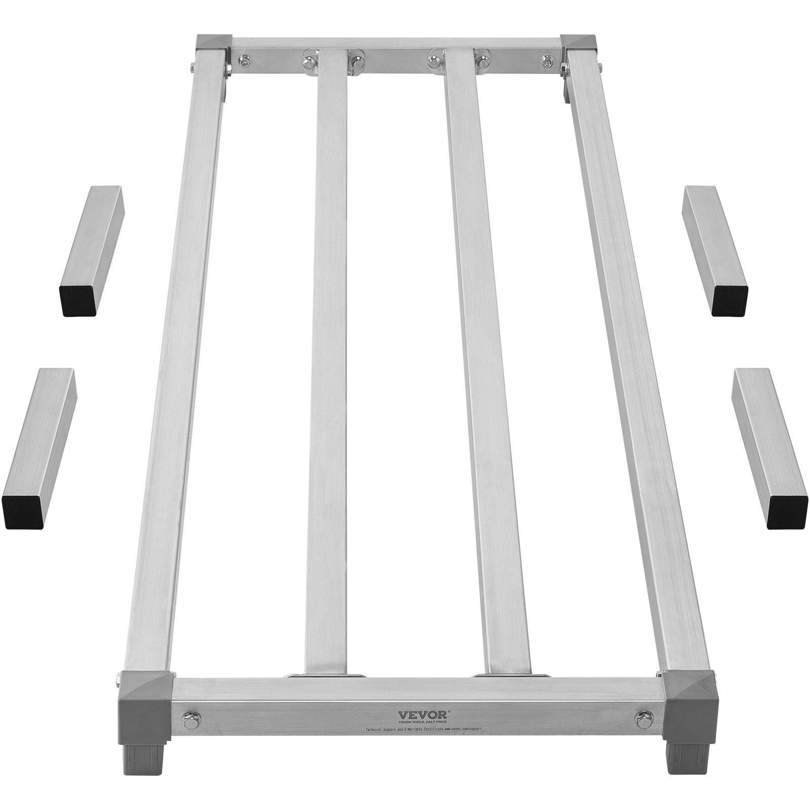 VEVOR Aluminum Dunnage Rack, 60” x 20” Commercial Food Floor Rack, 12” Off the Floor, 1000 lbs Capacity All-Welded Aluminum Storage Rack, for Storage in Restaurants, Kitchens, Garages and Vehicles