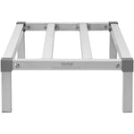 VEVOR Aluminum Dunnage Rack, 36” x 20” Commercial Food Floor Rack, 8” Off the Floor, 1000 lbs Capacity All-Welded Aluminum Storage Rack, for Storage in Restaurants, Kitchens, Garages and Vehicles