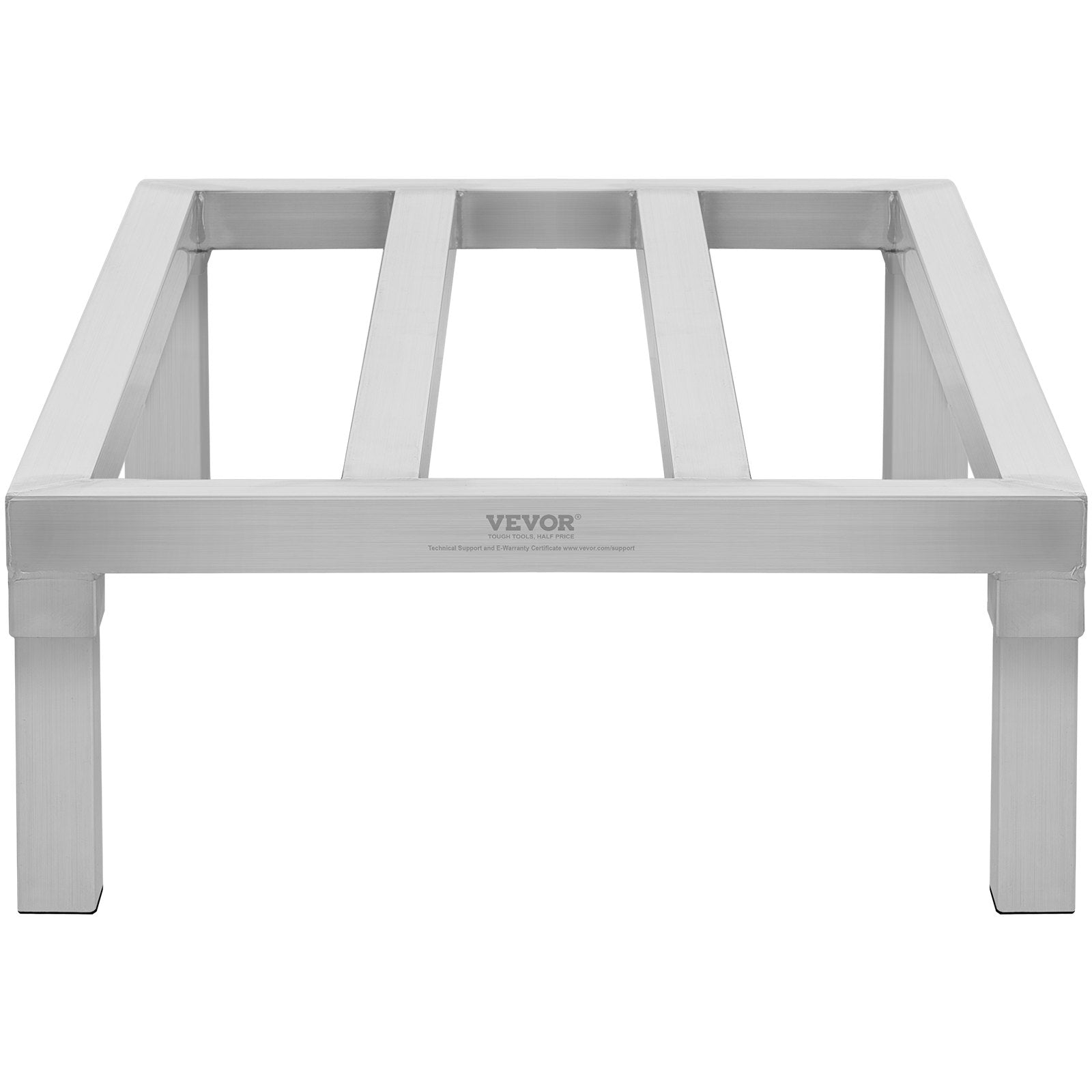 VEVOR Aluminum Dunnage Rack, 36” x 20” Commercial Food Floor Rack, 8” Off the Floor, 1800 lbs Capacity All-Welded Aluminum Storage Rack, for Storage in Restaurants, Kitchens, Garages and Vehicles