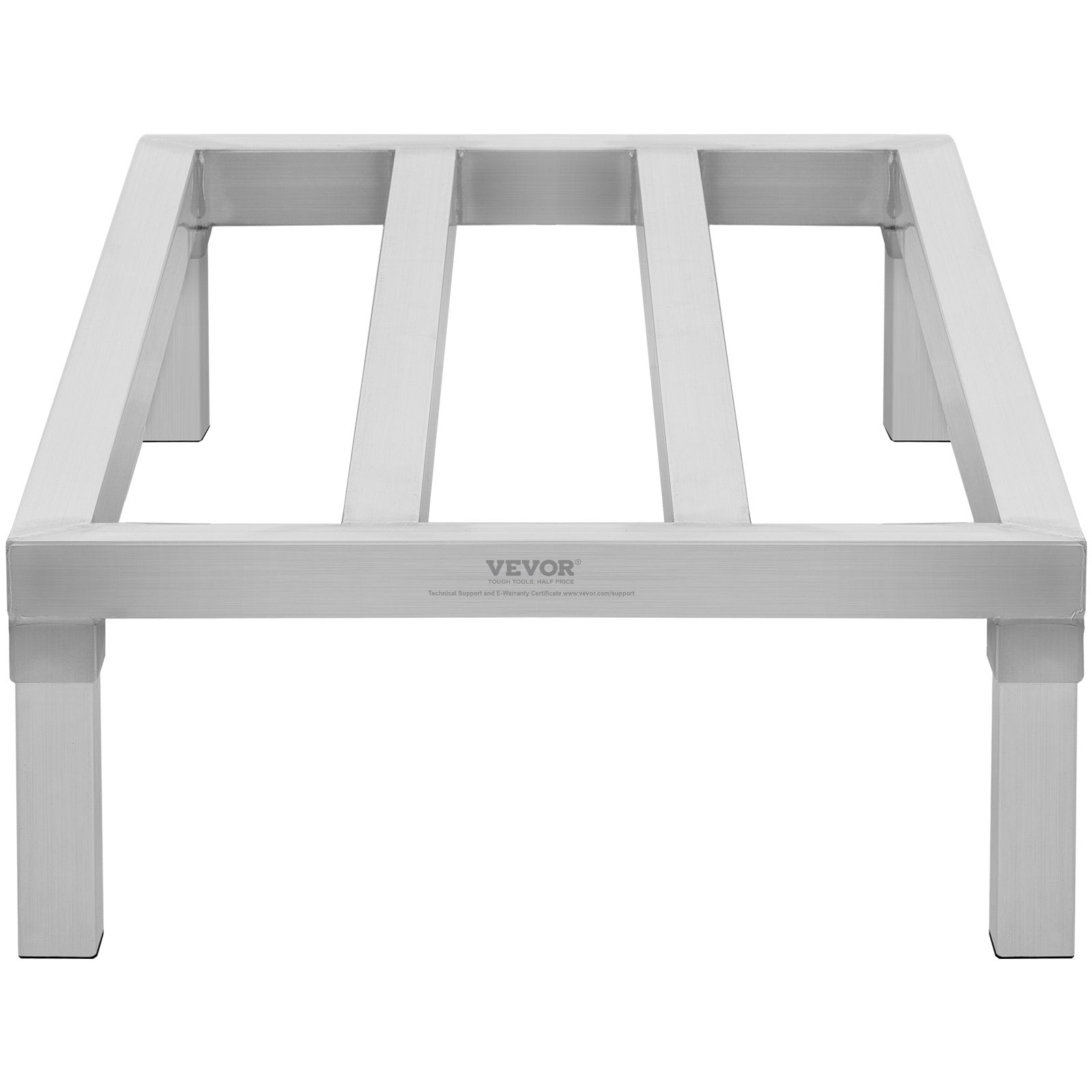 VEVOR Aluminum Dunnage Rack, 48” x 20” Commercial Food Floor Rack, 8” Off the Floor, 1800 lbs Capacity All-Welded Aluminum Storage Rack, for Storage in Restaurants, Kitchens, Garages and Vehicles