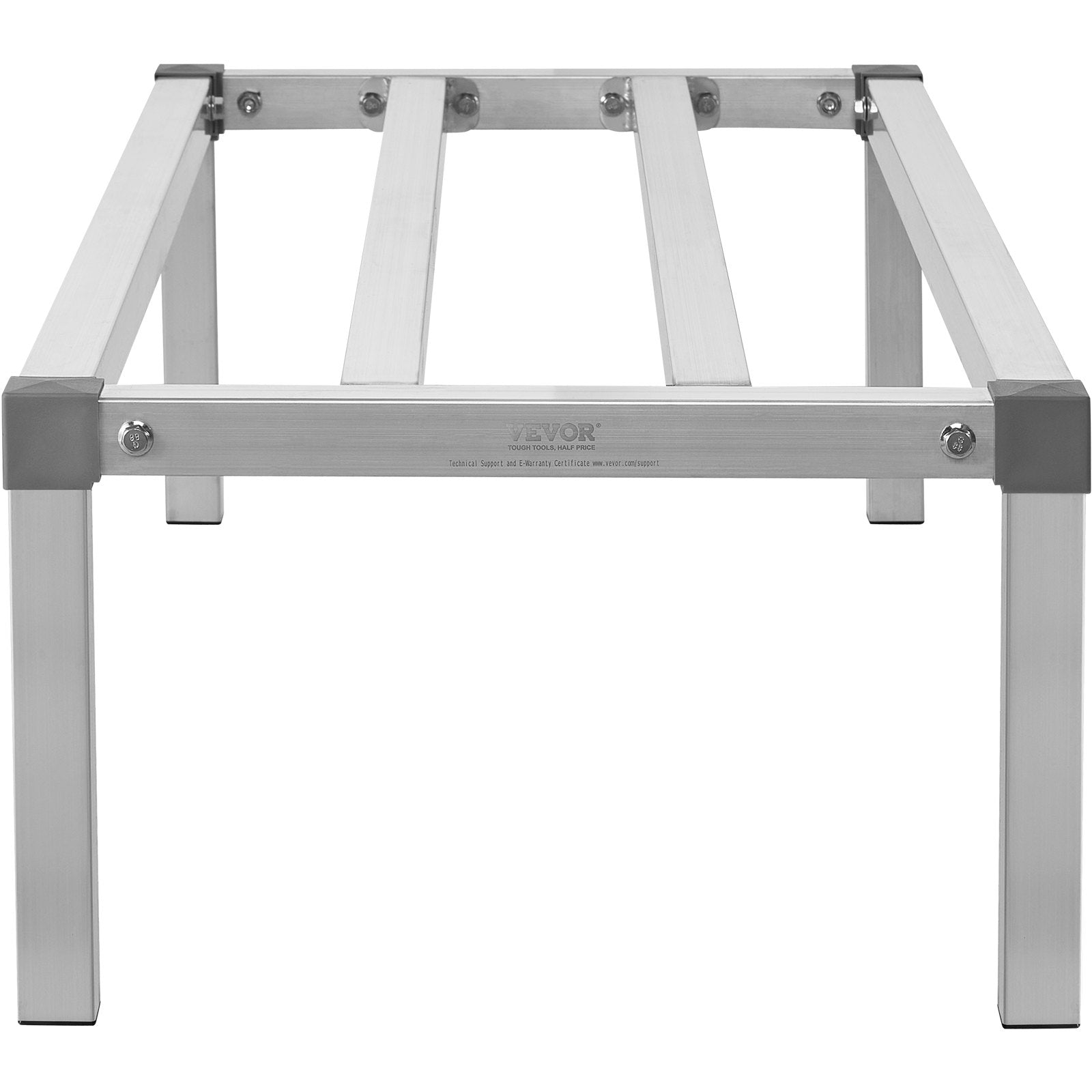 VEVOR Aluminum Dunnage Rack, 48” x 20” Commercial Food Floor Rack, 12” Off the Floor, 1000 lbs Capacity All-Welded Aluminum Storage Rack, for Storage in Restaurants, Kitchens, Garages and Vehicles