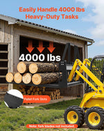 VEVOR Skid Steer Pallet Fork Frame, 1814 kg Rated Capacity, 115 cm Pallet Fork Frame Attachments with 50.8 mm Hitch Receiver & Spear Sleeves, Fit for Quick Attach Tractor Loaders, Frame Only