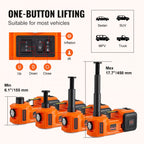 VEVOR Electric Hydraulic Car Floor Jack 5 Ton 12V w/Impact Wrench Inflator Pump